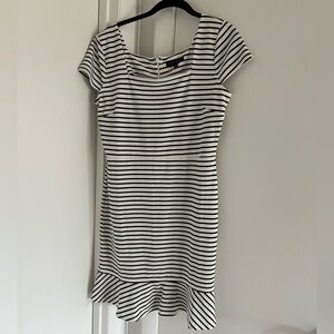 Banana Republic Black and White Striped Top